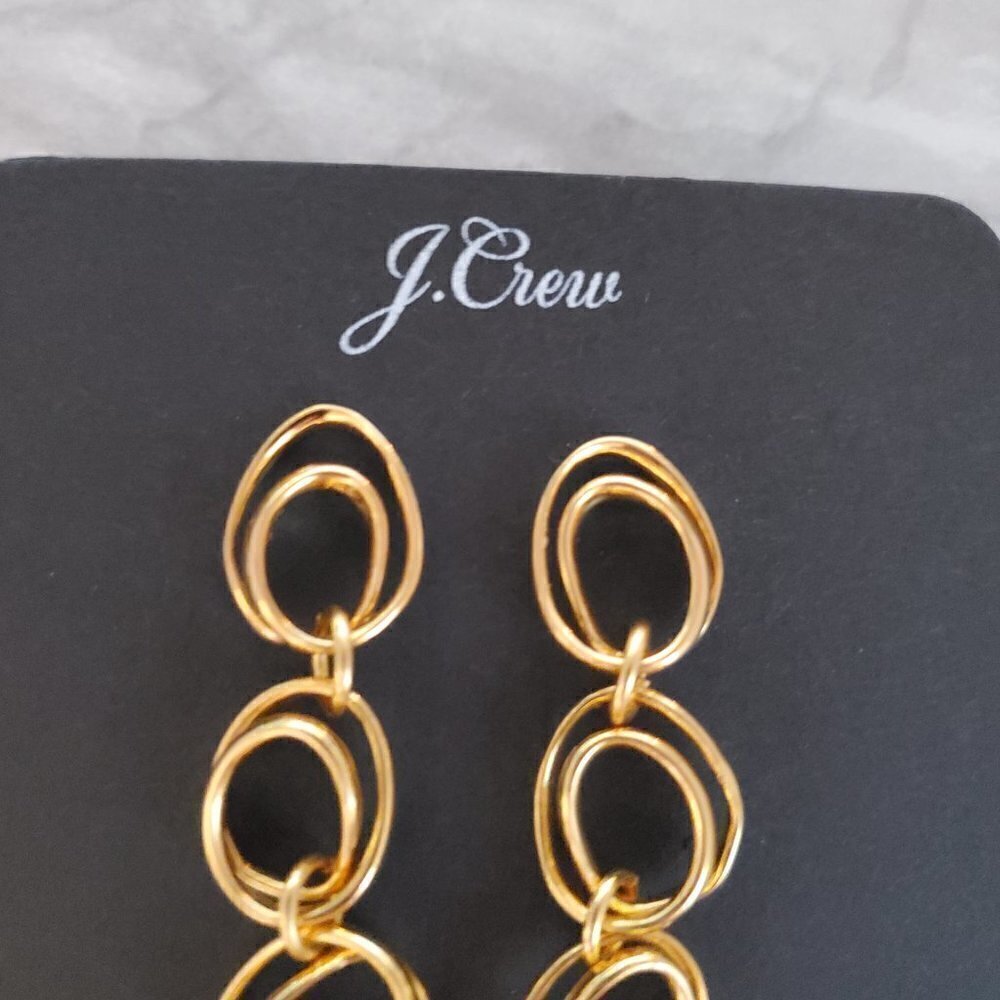 ✨ NEW J.Crew Multi Hoop Oval Classic Drop Dangle Earrings ✨ - Picture 3 of 6